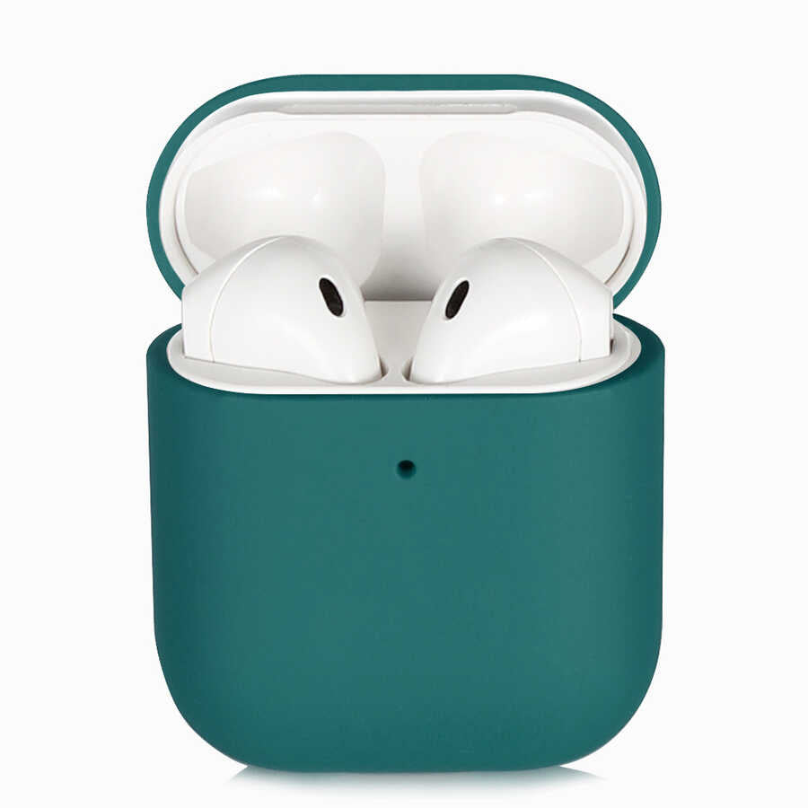 Apple Airpods Kılıf Zore Silk Silikon Saks Mavi