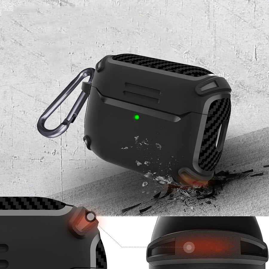 Apple Airpods Pro 2 Kılıf Zore Airbag 26 Silikon Koyu Yeşil