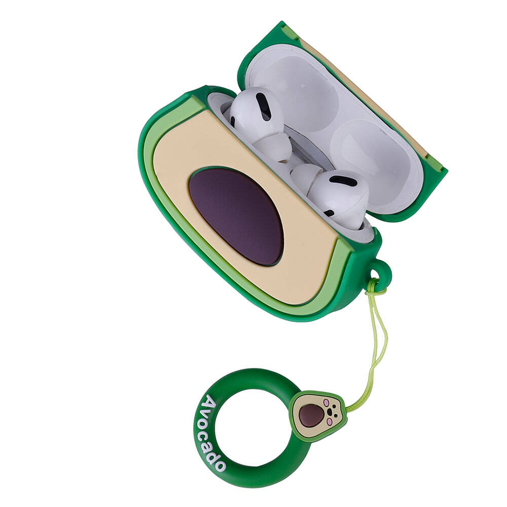 Apple Airpods Pro 2 Zore TPU Kabartma Figürlü İpli Airbag 37 Silikon Kılıf NO59