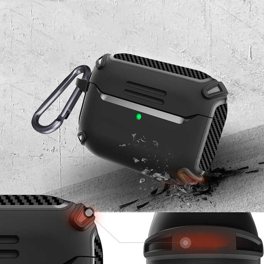 Apple Airpods Pro Kılıf Zore Airbag 26 Silikon Kırmızı