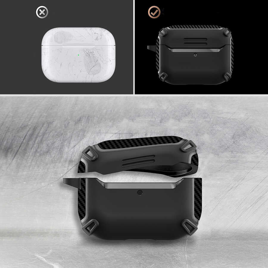 Apple Airpods Pro Kılıf Zore Airbag 26 Silikon Kırmızı