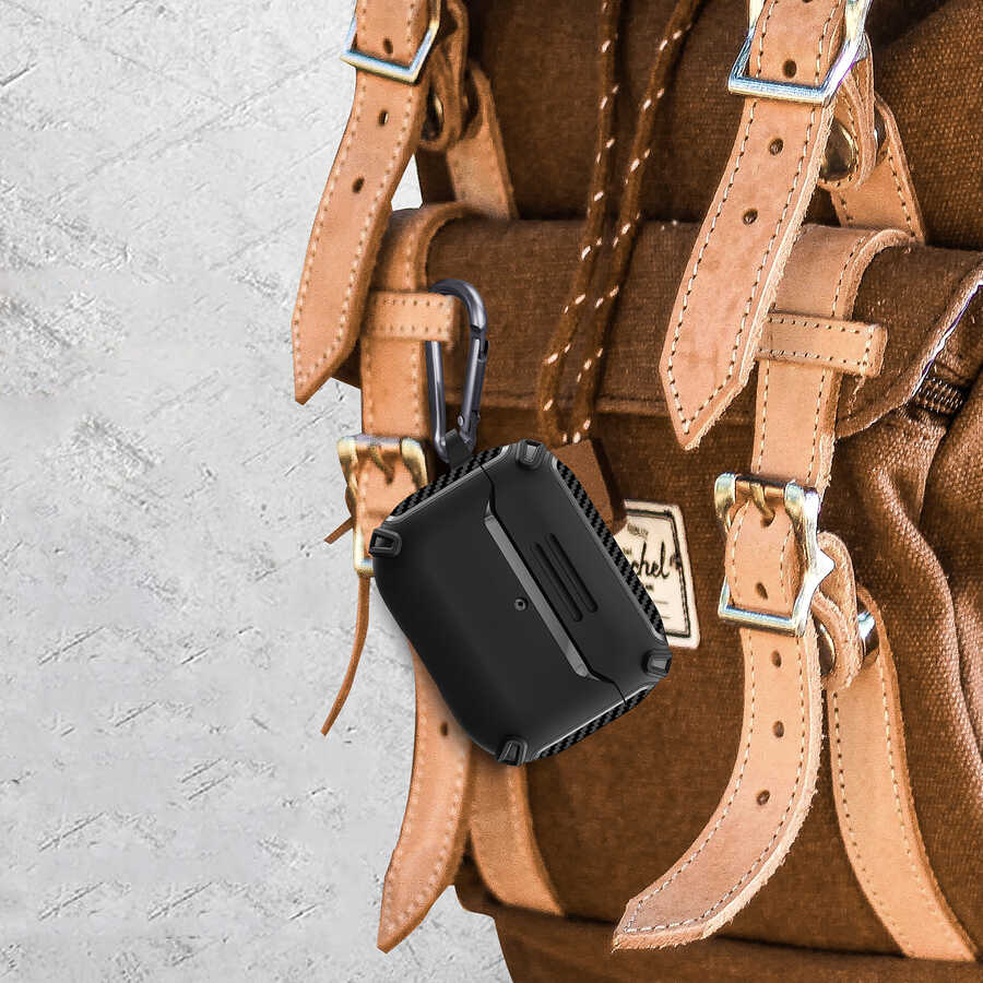 Apple Airpods Pro Kılıf Zore Airbag 26 Silikon Siyah
