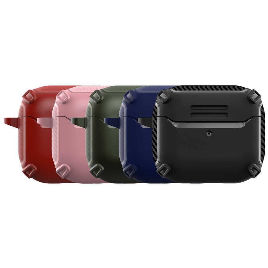 Apple Airpods Pro Kılıf Zore Airbag 26 Silikon Koyu Yeşil