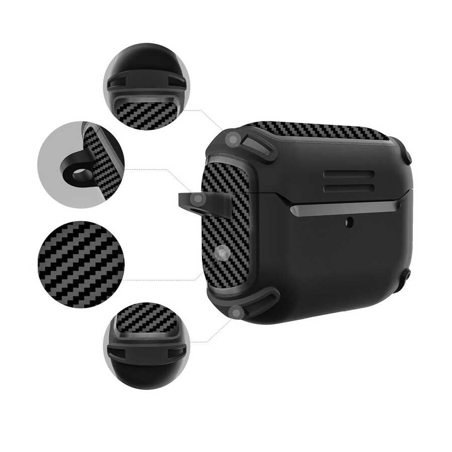 Apple Airpods Pro Kılıf Zore Airbag 26 Silikon Koyu Yeşil