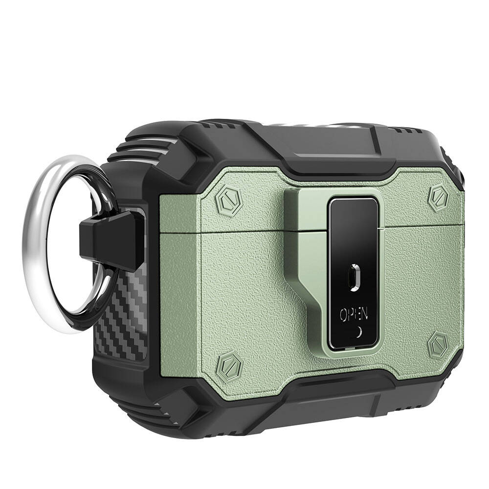 Apple Airpods Pro Zore Airbag 35 Darbelere Karşı Dayanıklı Düğmeli Kılıf Yeşil