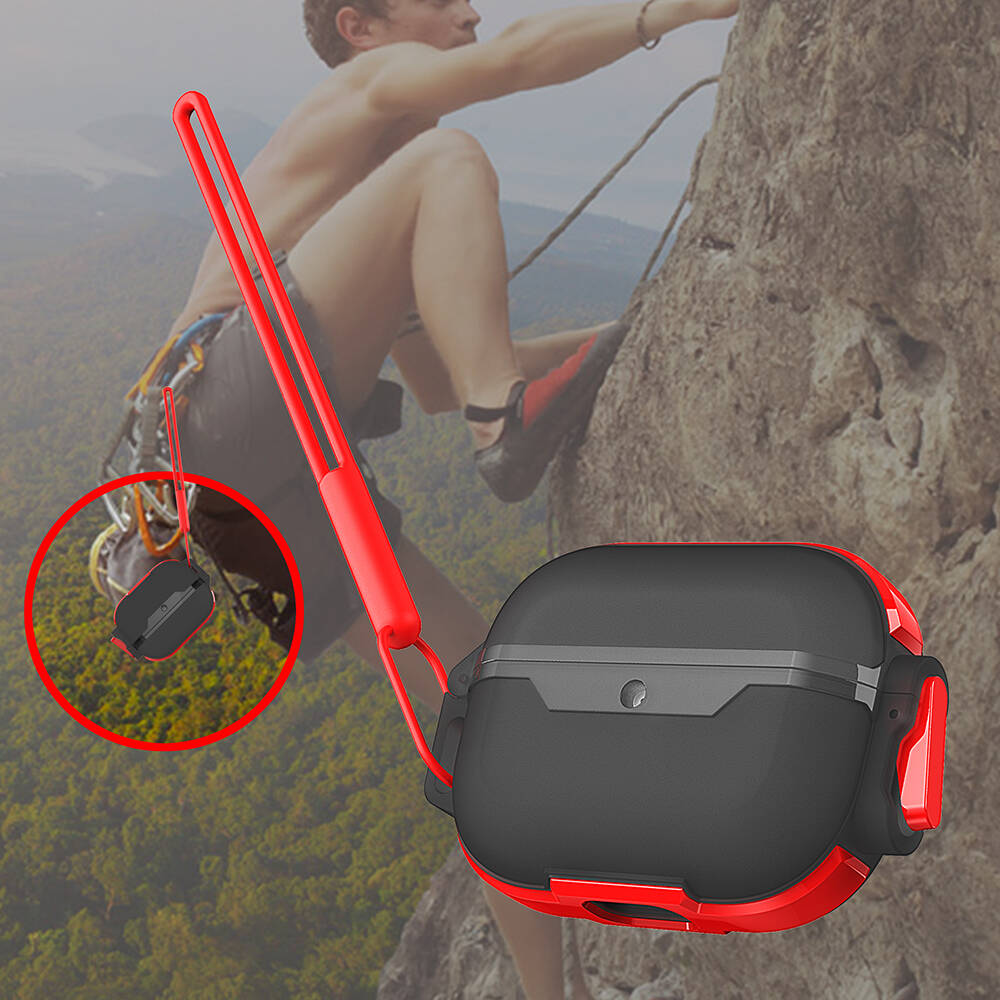 Apple Airpods Zore Airbag 34 Darbelere Karşı Dayanıklı Kılıf Kırmızı