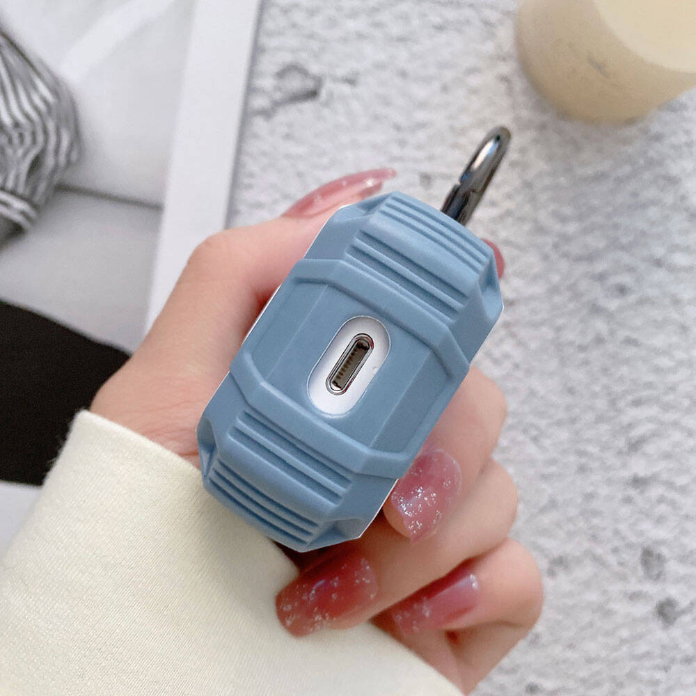 Apple Airpods Zore Airbag 35 Darbelere Karşı Dayanıklı Düğmeli Kılıf Yeşil