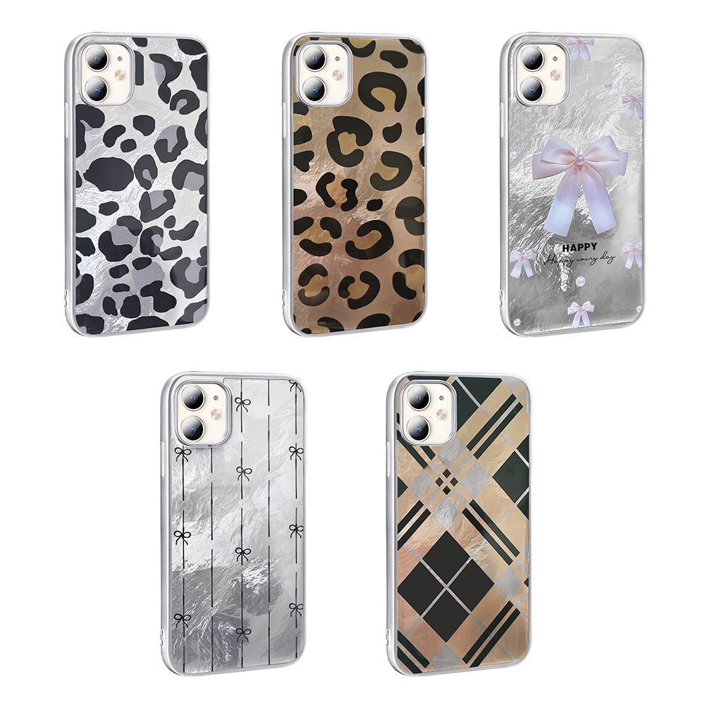 Apple iPhone 11 Kılıf Desenli Zore Mep Kapak Gold Leopar