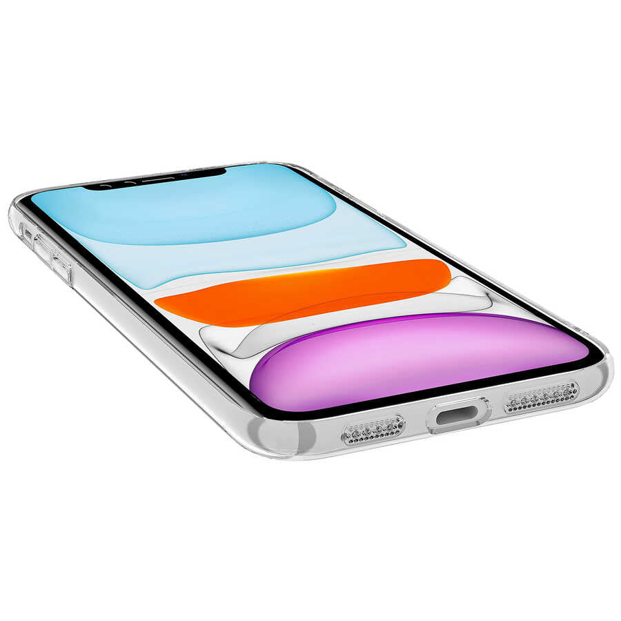 Apple iPhone 11 Kılıf Kamera Korumalı Magsafe Sert PC Zore Porto Kapak Renksiz