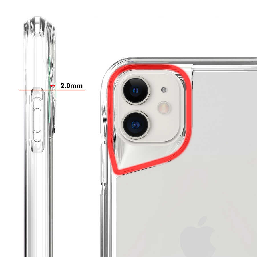 Apple iPhone 11 Kılıf Zore T-Max Kapak Renksiz