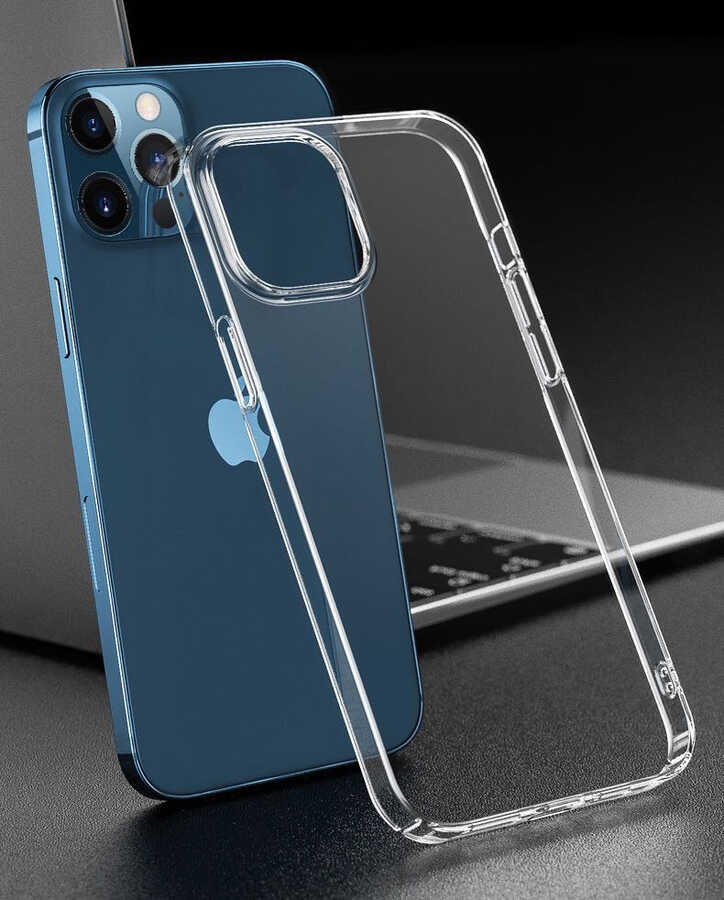 Apple iPhone 12 Pro Kılıf Zore Droga Kapak Renksiz