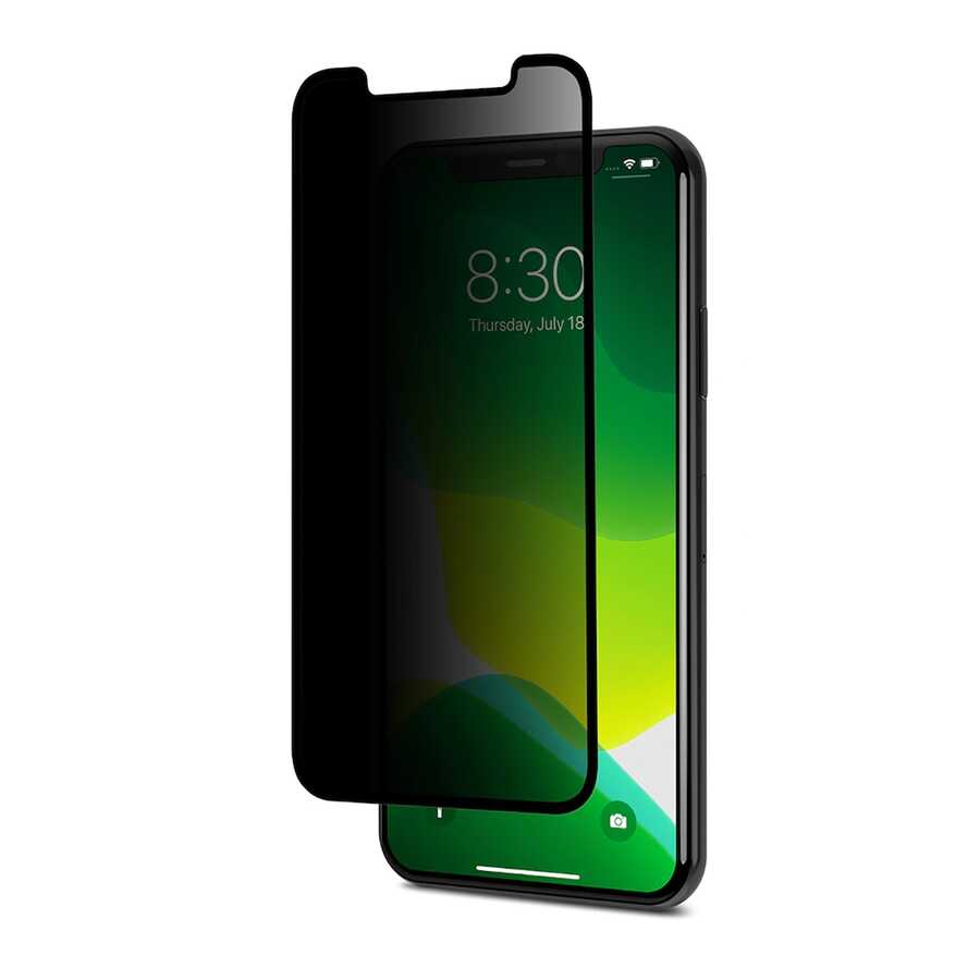 Apple iPhone 13 Hayalet Ekran Koruyucu Davin Privacy Seramik Ekran Filmi Siyah