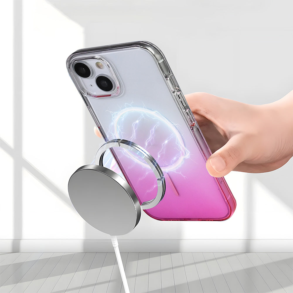 Apple iPhone 13 Kılıf M-Safe Şarj Özellikli Zore Septik Silikon Kapak Mor