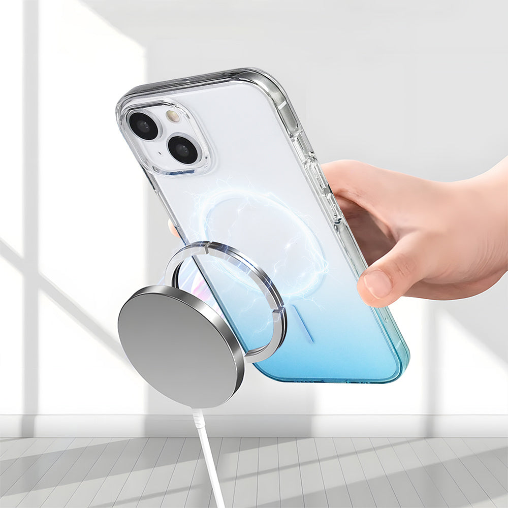 Apple iPhone 13 Kılıf M-Safe Şarj Özellikli Zore Septik Silikon Kapak Siyah