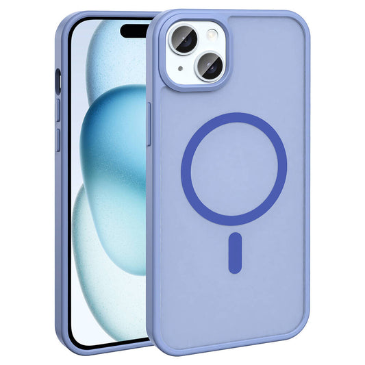 Apple iPhone 13 Kılıf Magsafe Şarj Özellikli Mat Arka Yüzey Zore Sio Kapak Lila