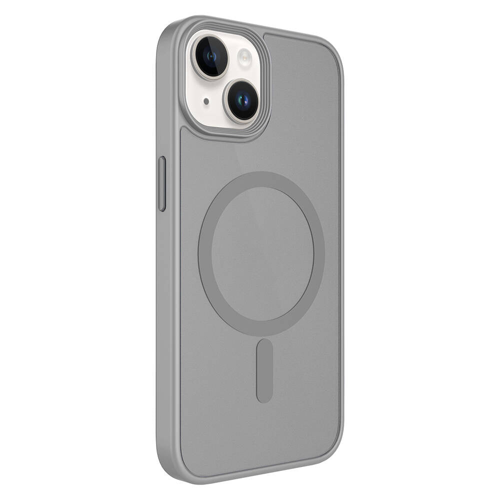 Apple iPhone 13 Kılıf Mat Arka Yüzey Wireless Şarj Özellikli Zore Flet Magsafe Kapak Derin Mor