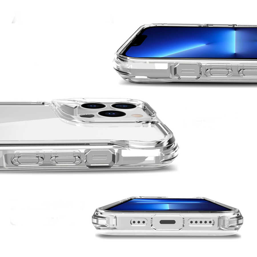 Apple iPhone 13 Pro Max Kılıf Zore T-Max Kapak Renksiz