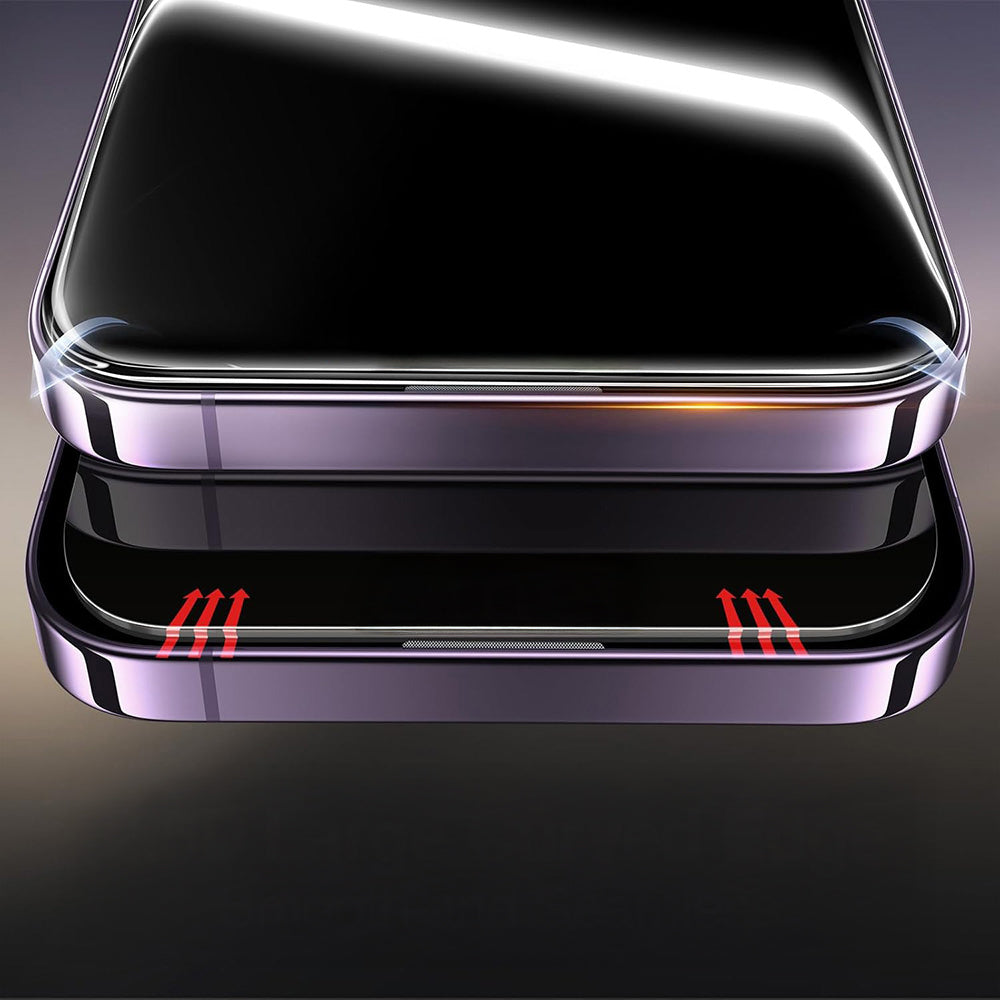 Apple iPhone 13 Zore 2.5D Oliv Privacy Temperli Cam Ekran Koruyucu + Kolay Uygulama Aparatı Siyah