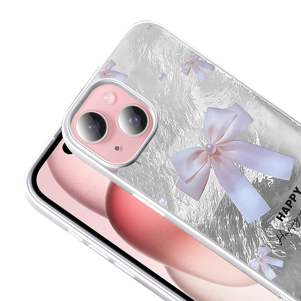 Apple iPhone 14 Kılıf Desenli Zore Mep Kapak Gri Leopar