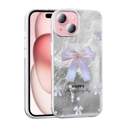 Apple iPhone 14 Kılıf Desenli Zore Mep Kapak İncili Fiyonk