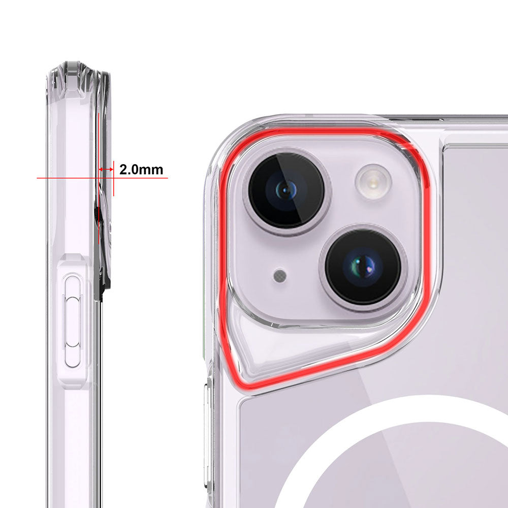 Apple iPhone 14 Plus Kılıf Zore Magsafe Şarj Özellikli T-Max Magsafe Kapak Renksiz