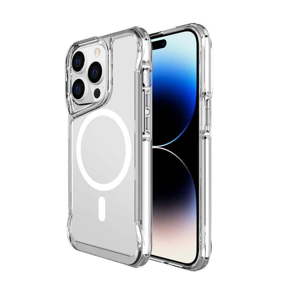 Apple iPhone 14 Pro Kılıf Zore Magsafe Şarj Özellikli T-Max Magsafe Kapak Renksiz