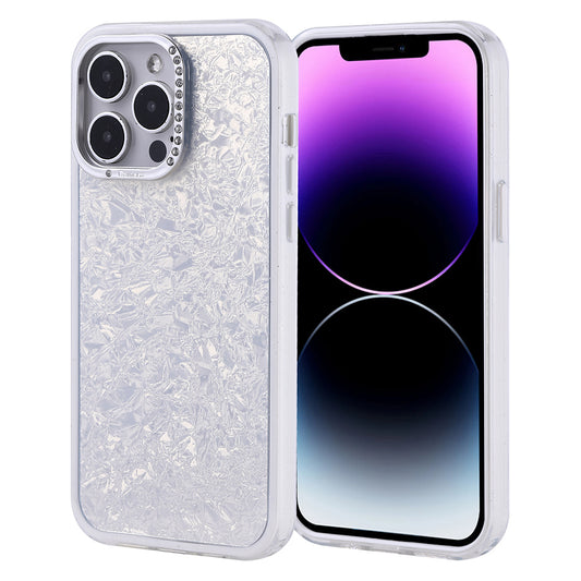 Apple iPhone 14 Pro Max Kılıf Taşlı Tasarımlı Zore Kapi Kapak Gümüş