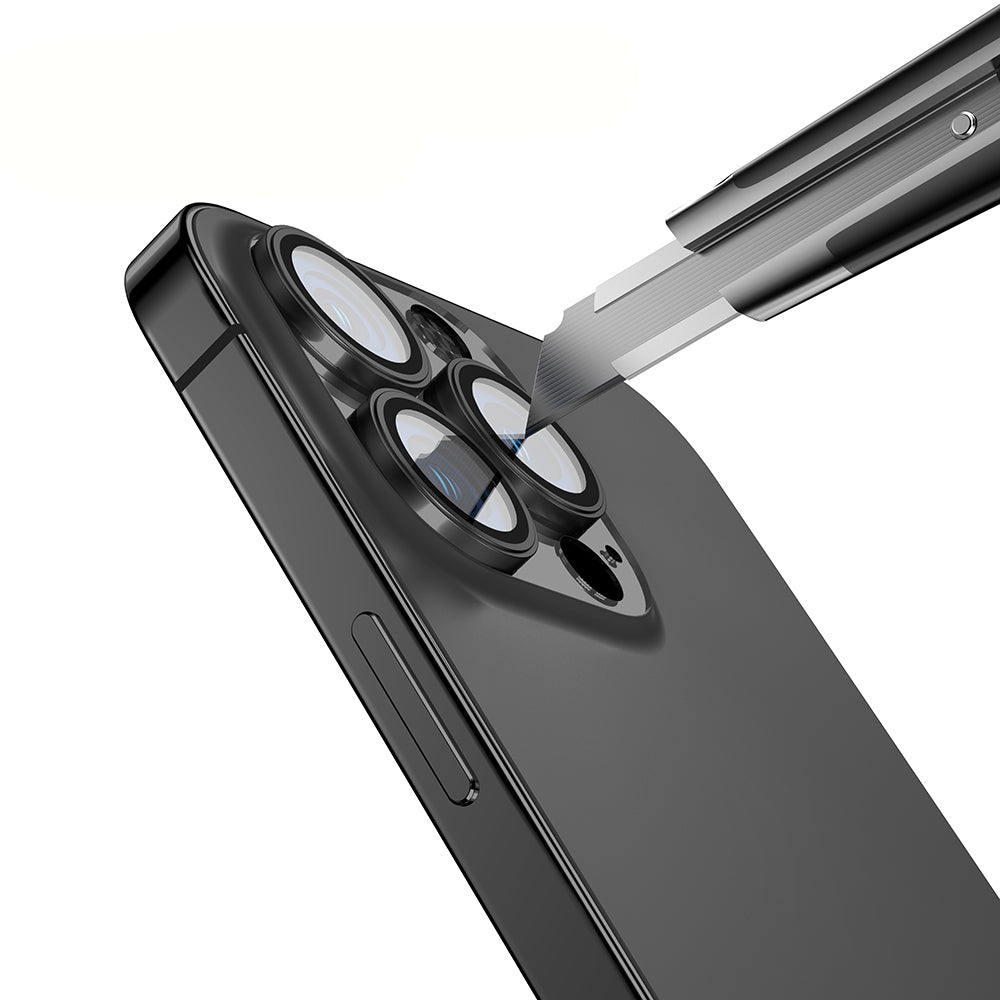 Apple iPhone 14 Pro Max Zore Mikro Kamera Lens Koruyucu Siyah