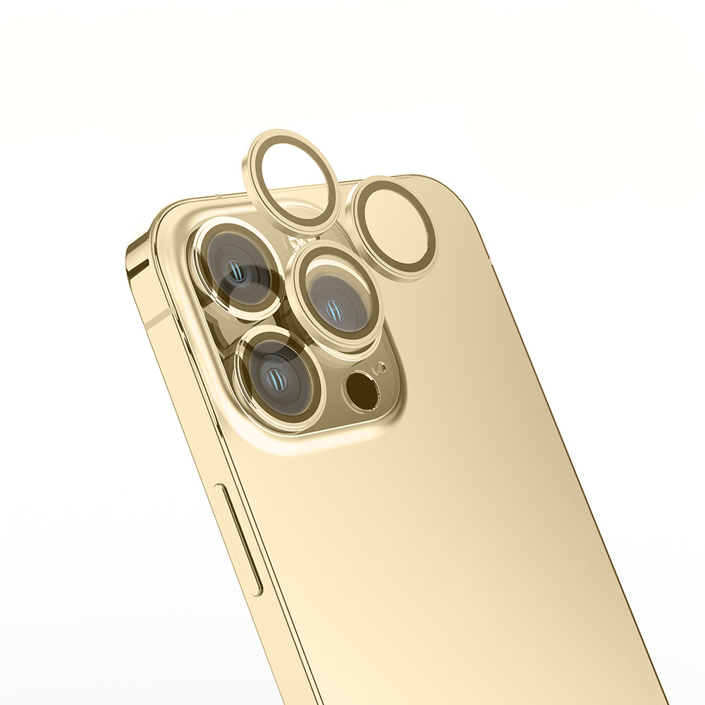 Apple iPhone 14 Pro Max Zore Mikro Kamera Lens Koruyucu Gold