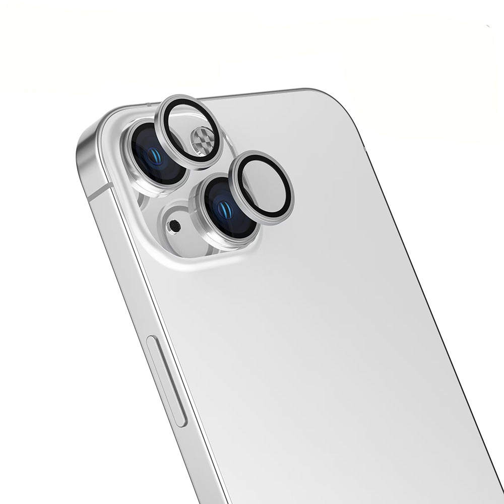 Apple iPhone 14 Zore Mikro Kamera Lens Koruyucu Gümüş