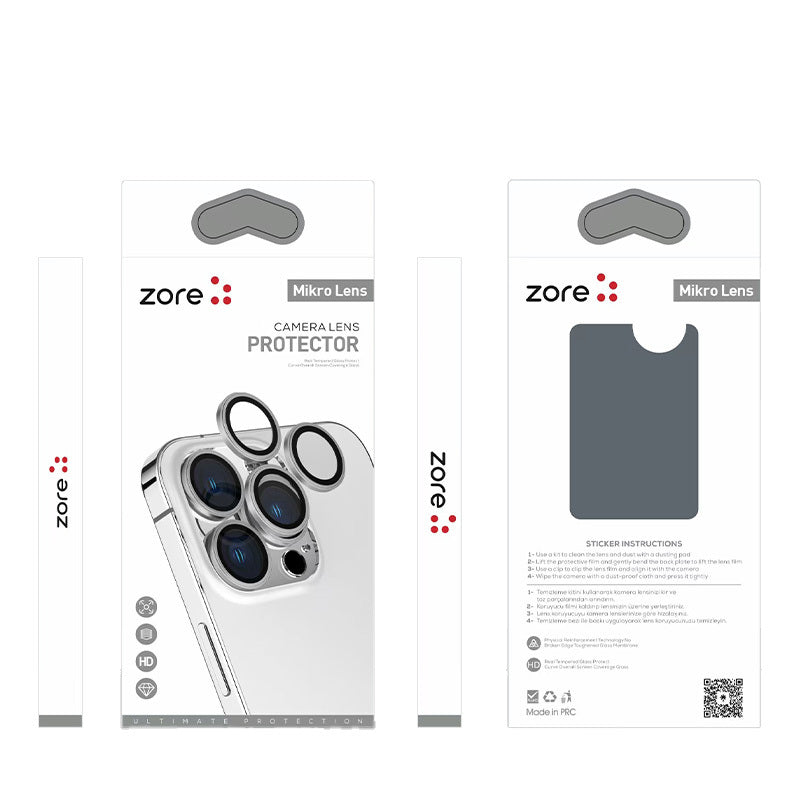 Apple iPhone 14 Zore Mikro Kamera Lens Koruyucu Siyah