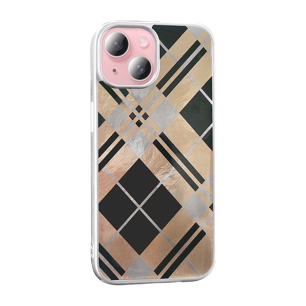 Apple iPhone 15 Kılıf Desenli Zore Mep Kapak Gold Leopar