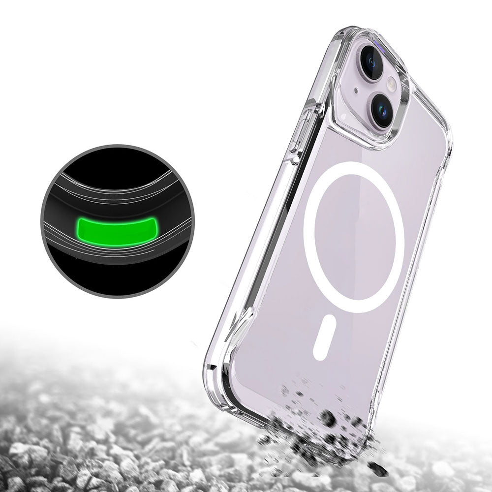 Apple iPhone 15 Plus Kılıf Zore Magsafe Şarj Özellikli T-Max Magsafe Kapak Renksiz