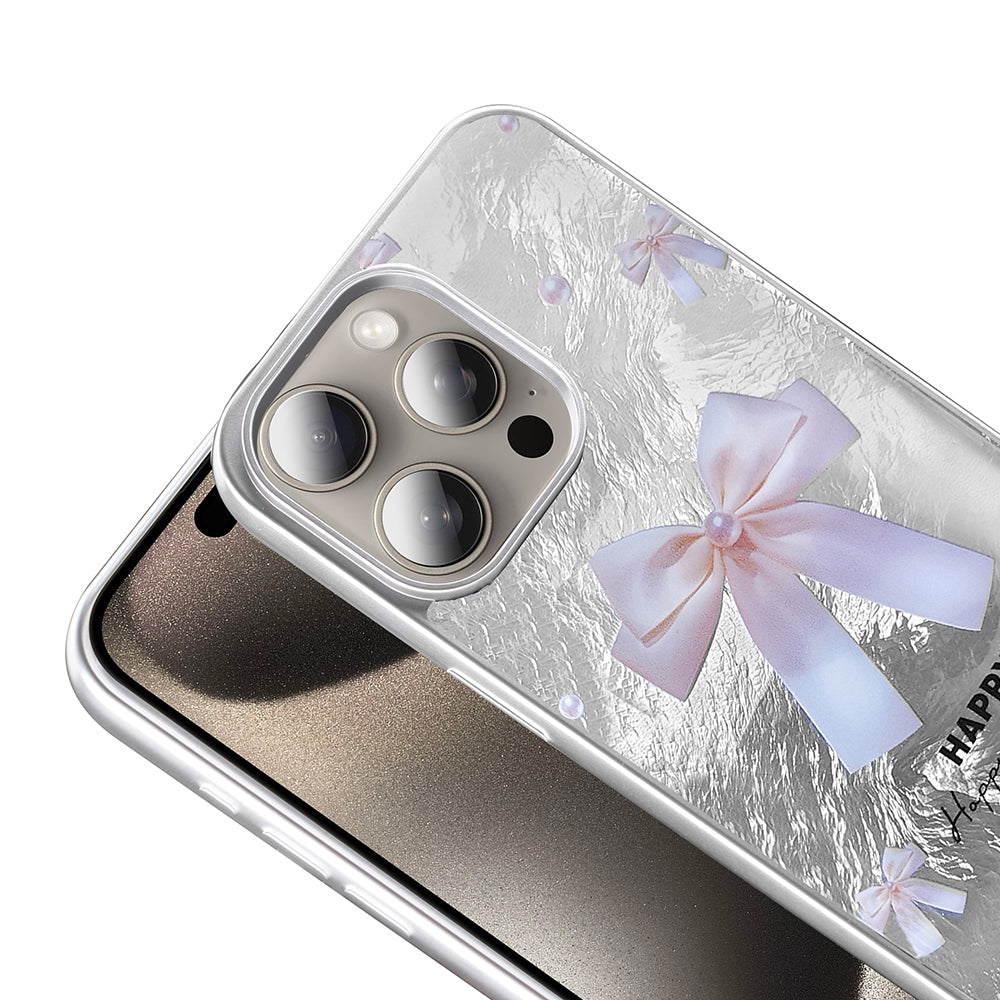 Apple iPhone 15 Pro Kılıf Desenli Zore Mep Kapak Gri Leopar