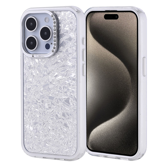 Apple iPhone 15 Pro Kılıf Taşlı Tasarımlı Zore Kapi Kapak Gümüş