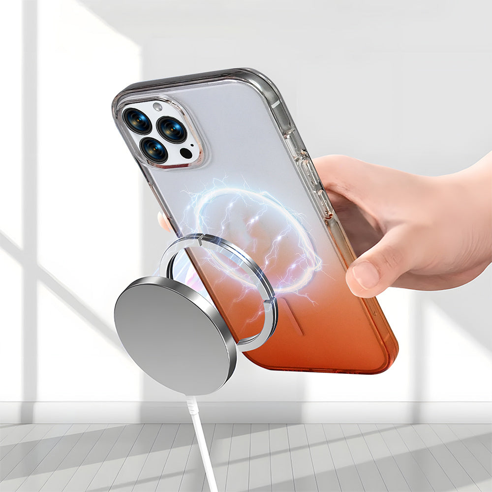 Apple iPhone 15 Pro Max Kılıf M-Safe Şarj Özellikli Zore Septik Silikon Kapak Mor