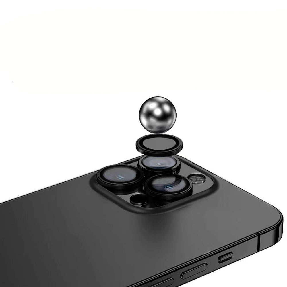 Apple iPhone 15 Pro Max Zore Mikro Kamera Lens Koruyucu Koyu Gri