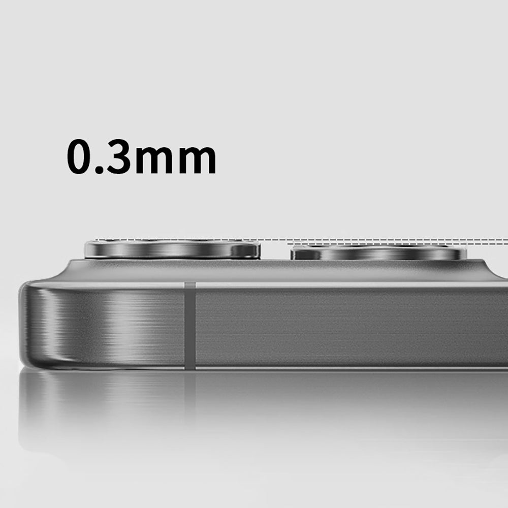 Apple iPhone 15 Pro Max Zore Mikro Kamera Lens Koruyucu Gümüş