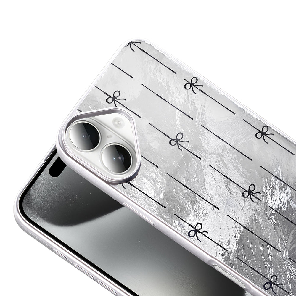 Apple iPhone 16 Kılıf Desenli Zore Mep Kapak Gri Leopar