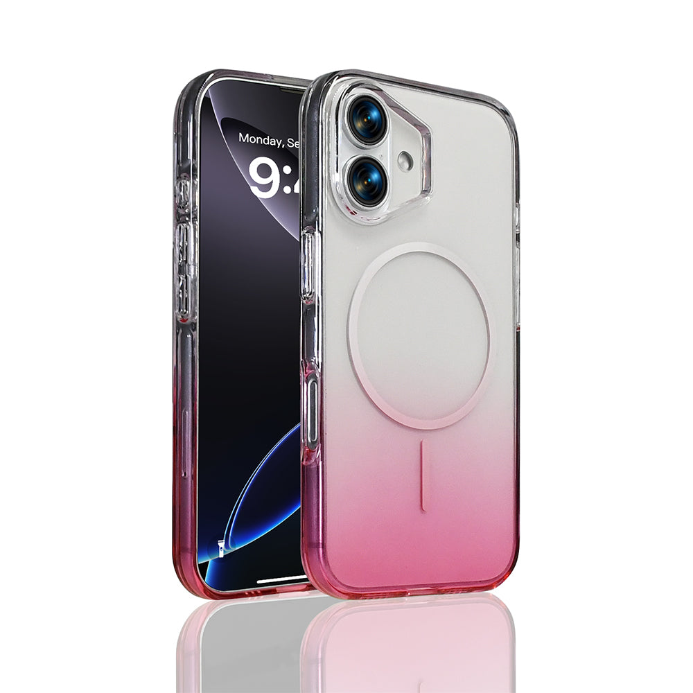 Apple iPhone 16 Kılıf M-Safe Şarj Özellikli Zore Septik Silikon Kapak Pembe