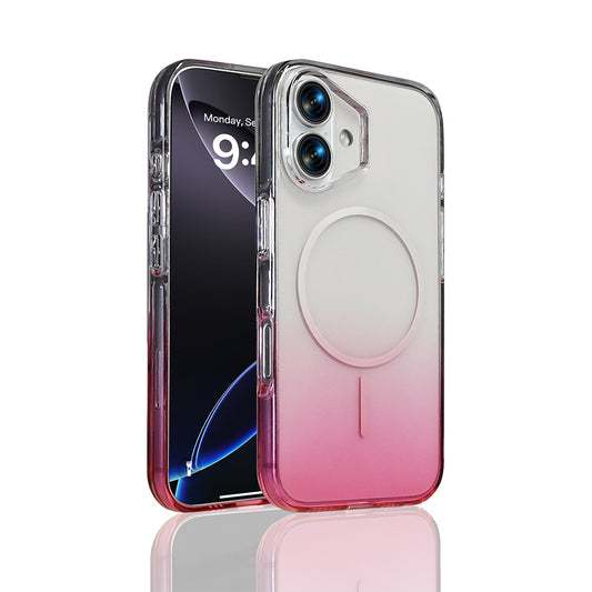 Apple iPhone 16 Kılıf M-Safe Şarj Özellikli Zore Septik Silikon Kapak Pembe