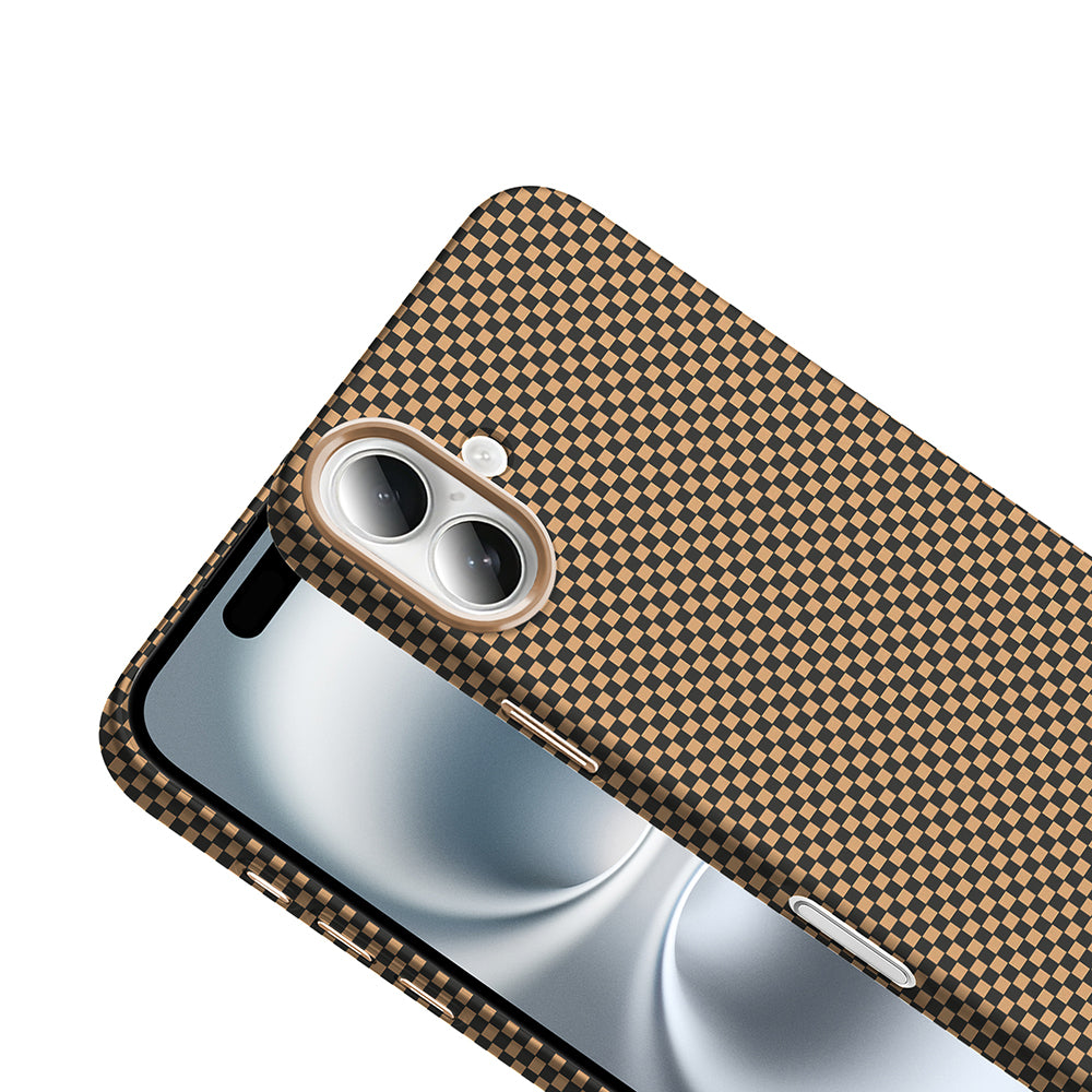 Apple iPhone 16 Plus Kılıf M-safe Şarj Özellikli Karbon Fiber Görünümlü Zore Gros Kapak Gri-Siyah