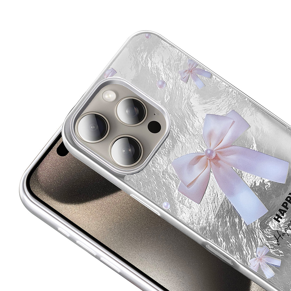 Apple iPhone 16 Pro Kılıf Desenli Zore Mep Kapak İncili Fiyonk