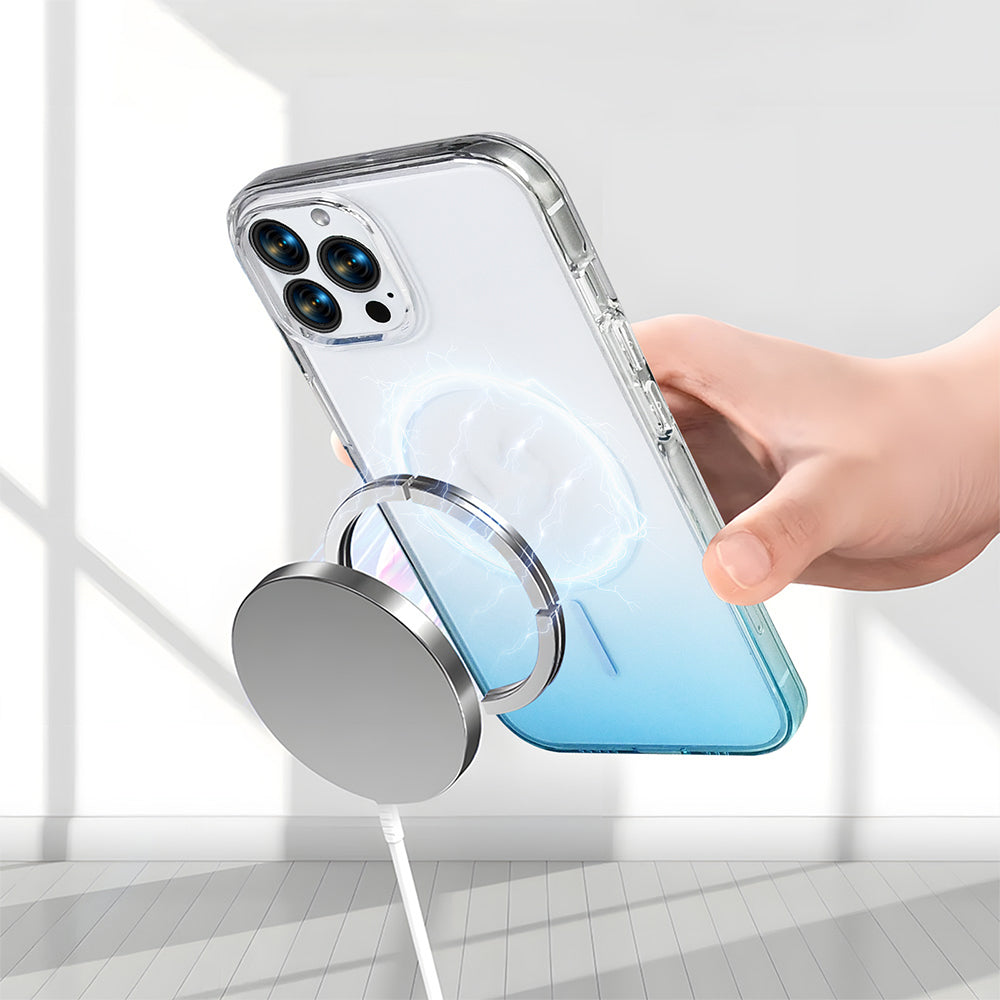 Apple iPhone 16 Pro Kılıf M-Safe Şarj Özellikli Zore Septik Silikon Kapak Mor