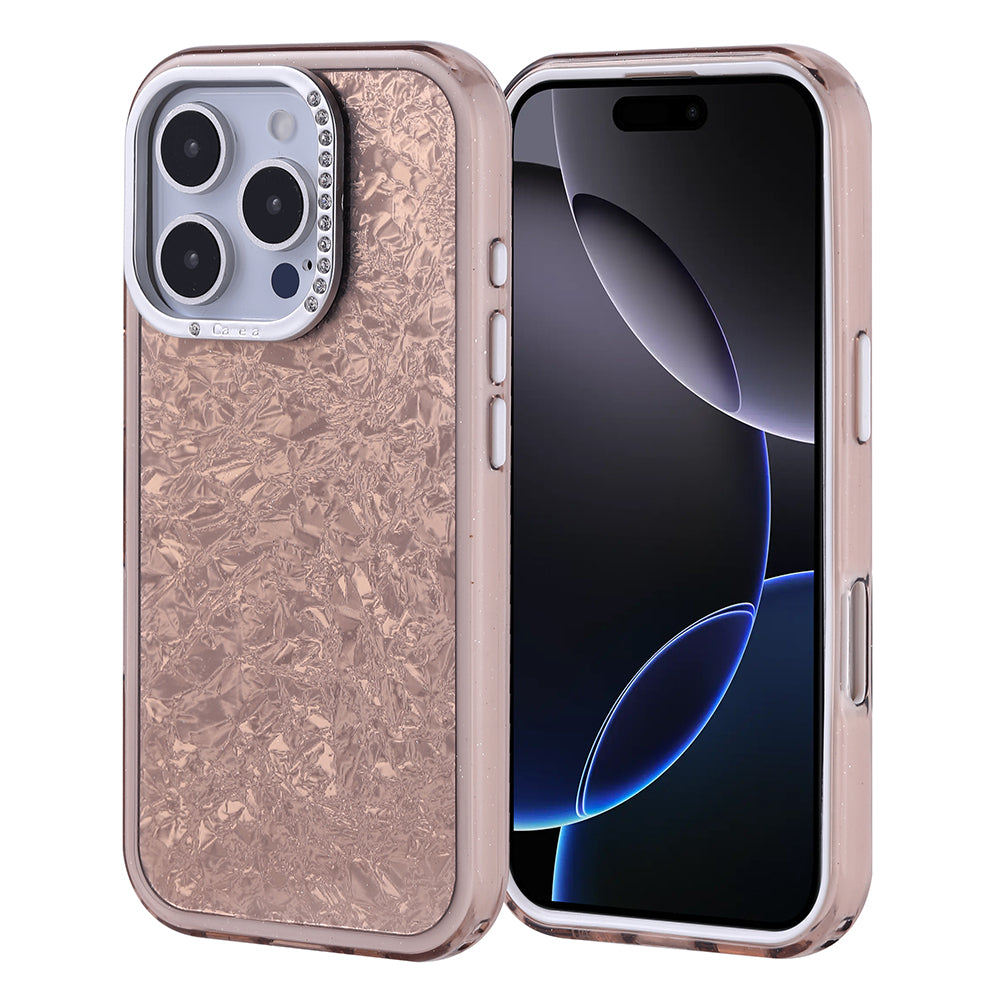 Apple iPhone 16 Pro Kılıf Taşlı Tasarım Zore Kapi Kapak Gümüş