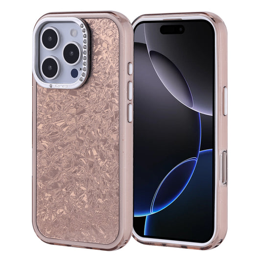 Apple iPhone 16 Pro Kılıf Taşlı Tasarım Zore Kapi Kapak Gold