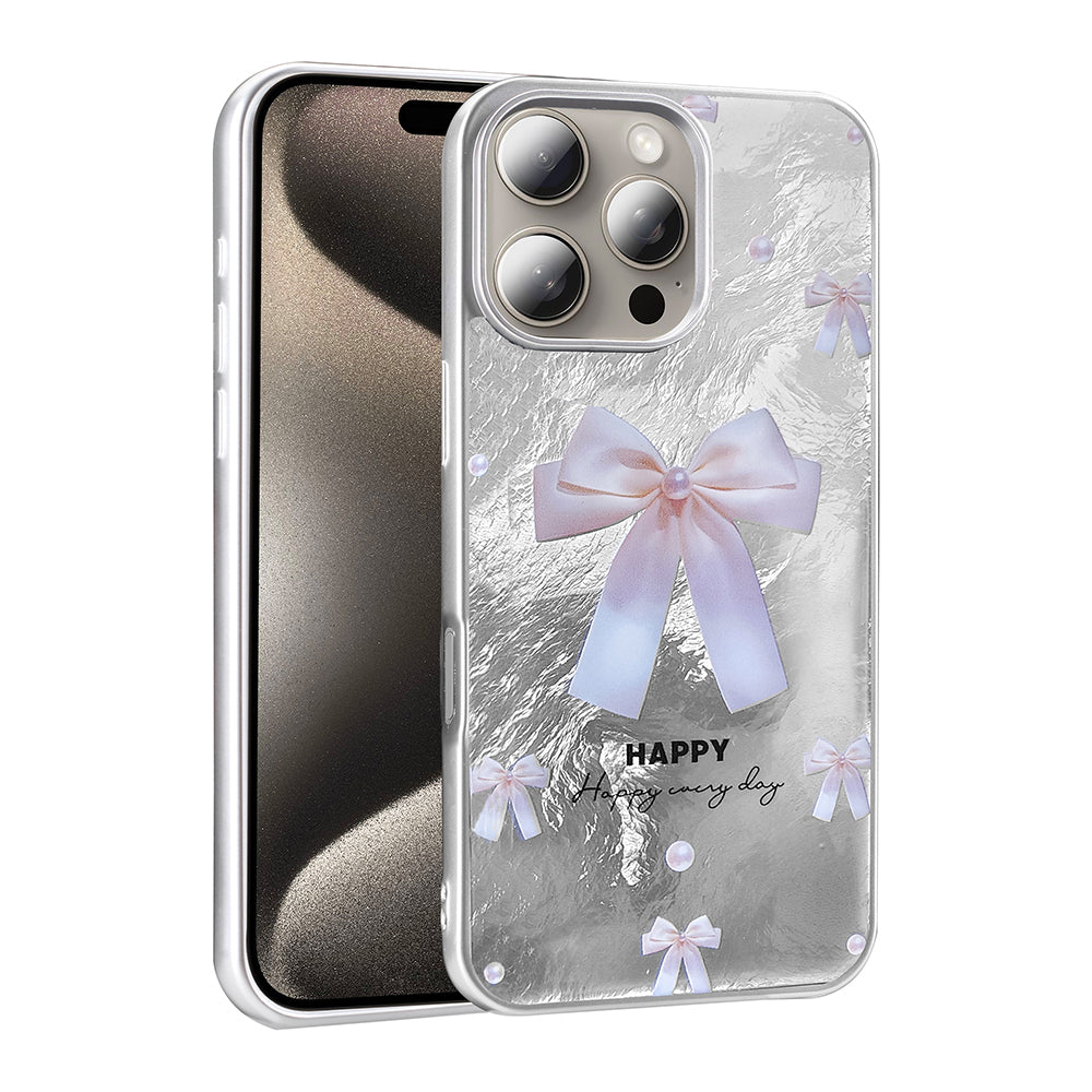 Apple iPhone 16 Pro Max Kılıf Desenli Zore Mep Kapak İncili Fiyonk