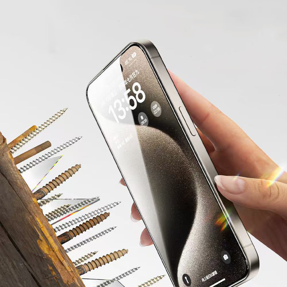 Apple iPhone 16 Pro Max Zore 3D Mobi HD Temperli Cam Ekran Koruyucu + Kolay Uygulama Aparatı Şeffaf