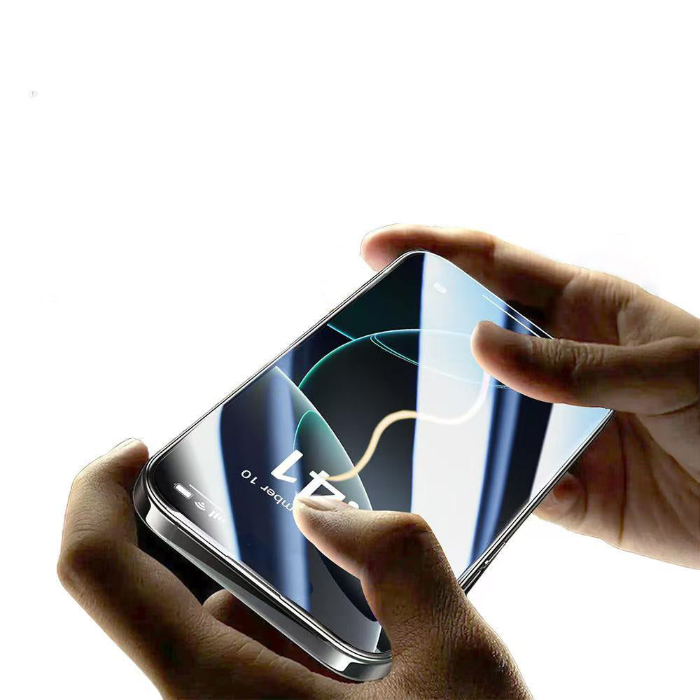 Apple iPhone 16 Pro Zore 3D Mobi HD Temperli Cam Ekran Koruyucu + Kolay Uygulama Aparatı Şeffaf