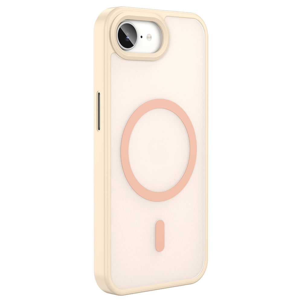 Apple iPhone 16E Kılıf M-safe Şarj Özellikli Mat Arka Yüzey Zore Sio Kapak Kahverengi